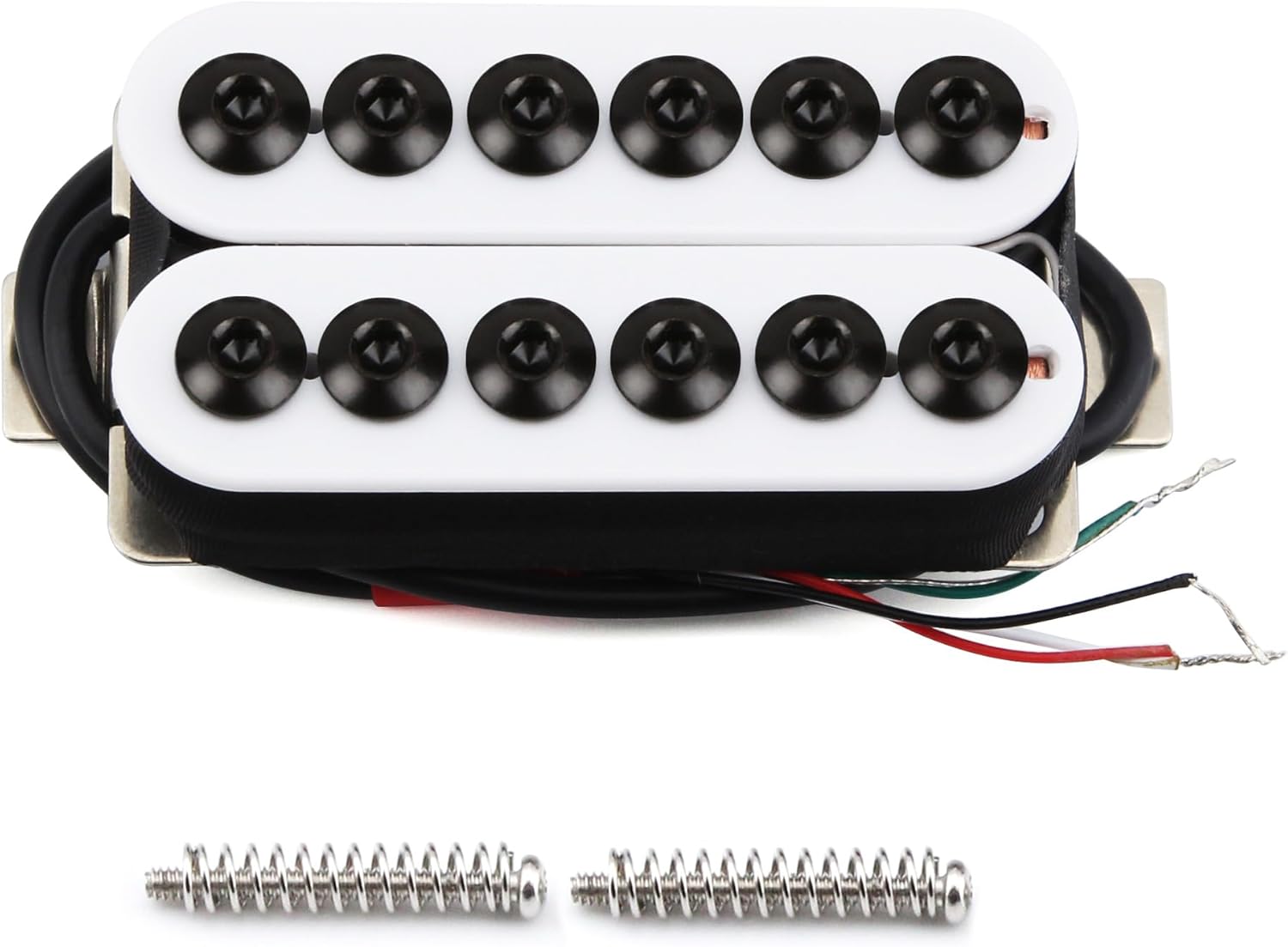 FLEOR Invader Style Guitar Humbucker Pickups High Output Ceramic Bridge Pickup for Electric Guitar Parts,White