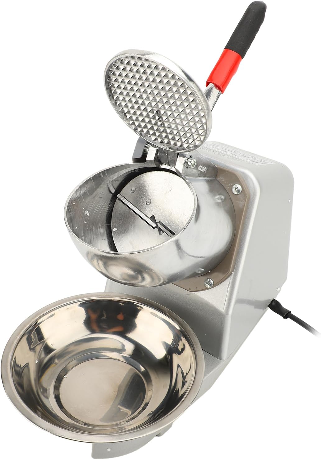 300W Electric Ice Crusher Machine Stainless Steel, Dual Blades Snow Cone Maker