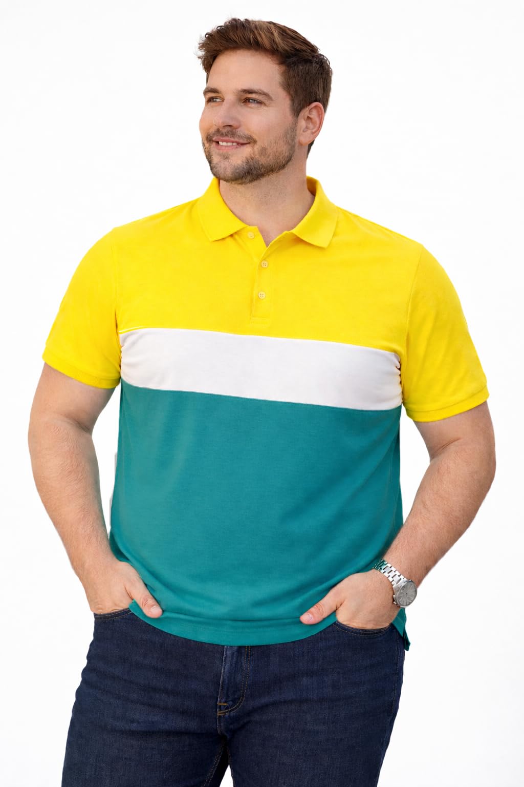 style accord Men’s Solid Polo T-Shirt | Plus Size & Big Size | Premium Casual Wear Yellow-picture-28
