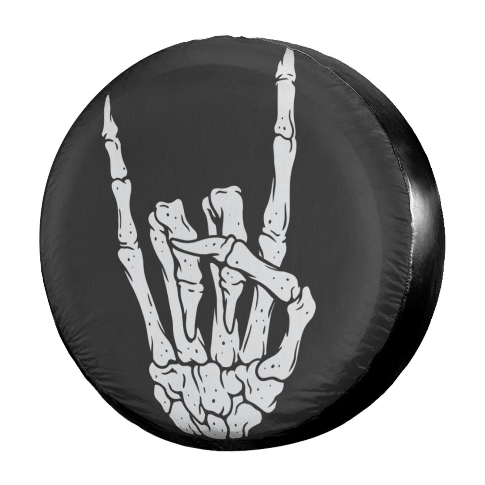Delerain Skeleton Hand Spare Tire Covers Waterproof Dust-Proof Spare Wheel Cover Universal Fit for Jeep, Trailer, RV, SUV, Truck and Many Vehicle (17 Inch for Diameter 31"-33")