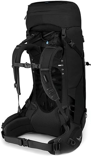 Miniatura 2 de Osprey Aether 55L Mochila de mochilero para hombre, color negro, pequeñomediano