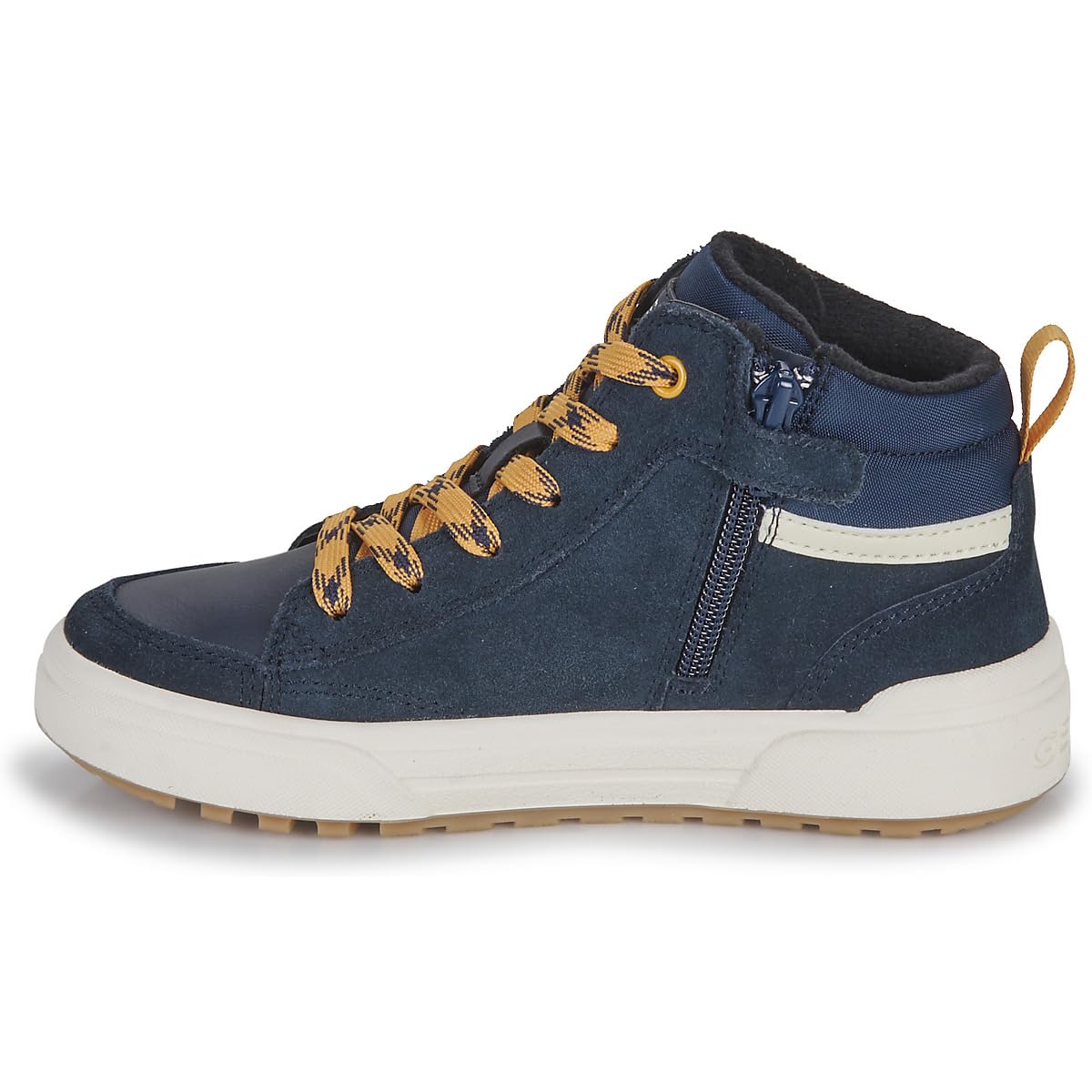 Geox Boy's J Weemble Sneaker, Navy Yellow, One Size