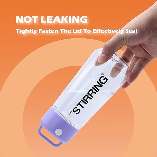 Miniatura 4 de Botella mezcladora eléctrica de proteínas, sin BPA y a prueba de fugas, taza autoagitadora, taza de mezcla automática eléctrica para oficina,