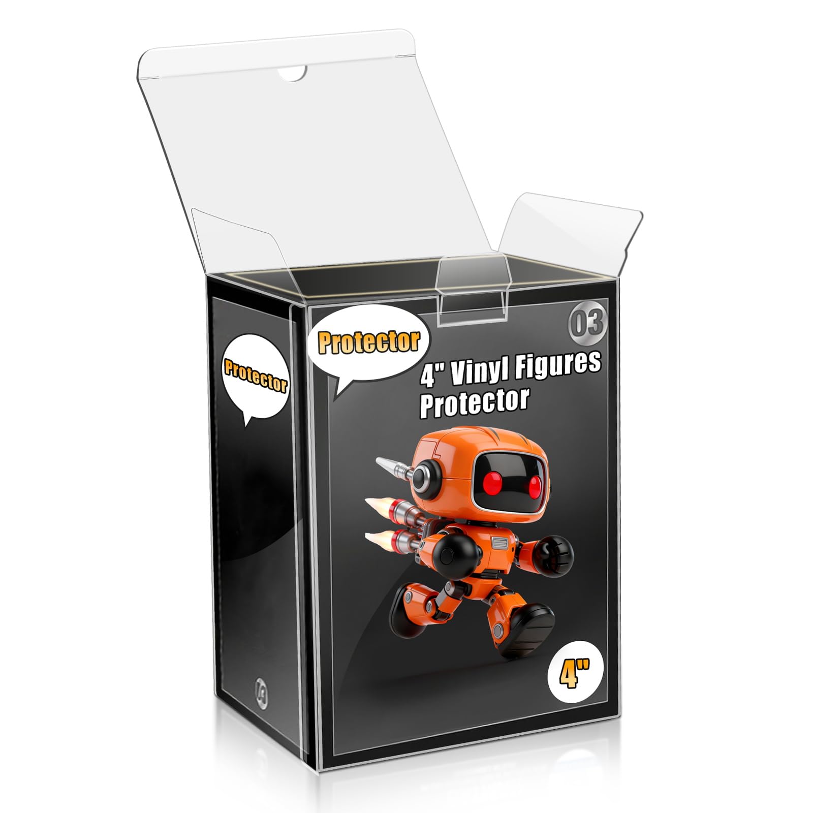 Funko Pop Protector for 4 inch Pop, 20 Packs 0.5mm Thick Funko Pop