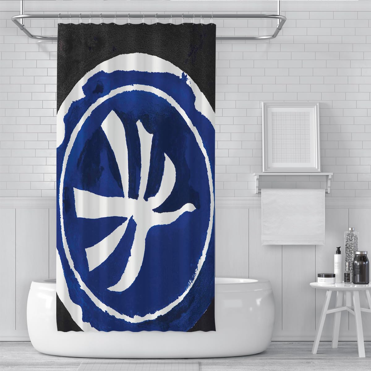 Rideau de douche pour oiseaux style minimaliste avec crochets 150x200cm