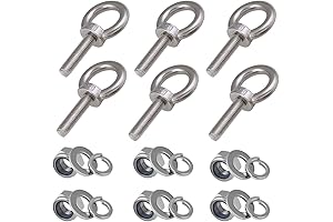 Abimars M8 Shoulder Eye Bolt with 304 Stainless Steel Heavy Duty Lifting Eyebolts