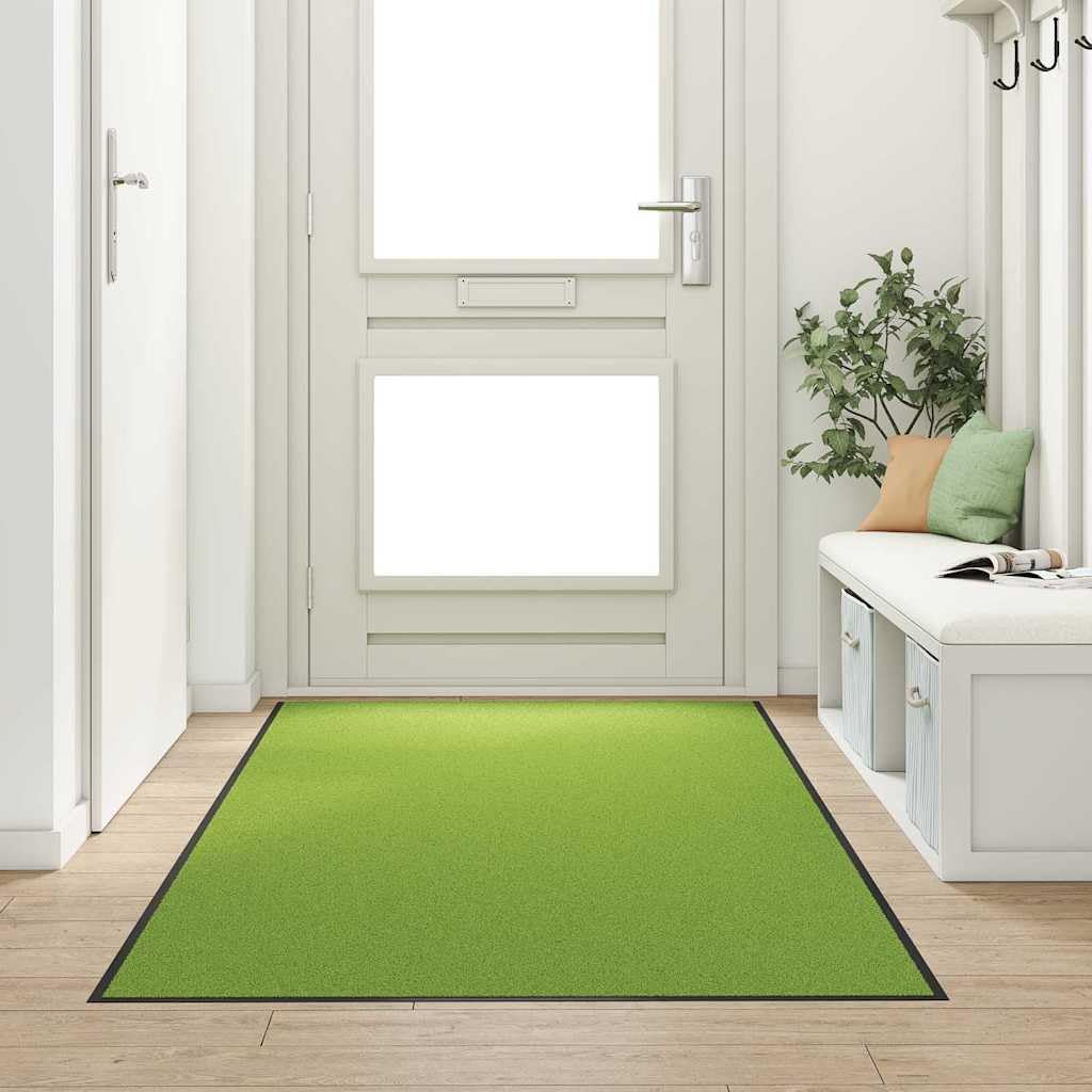 Felpudo verde negro 120 x 250 cm poliamida PVC antideslizante para entrada pasillo pasillo interior exterior terraza balcón jardín con protección del suelo y absorción de suciedad