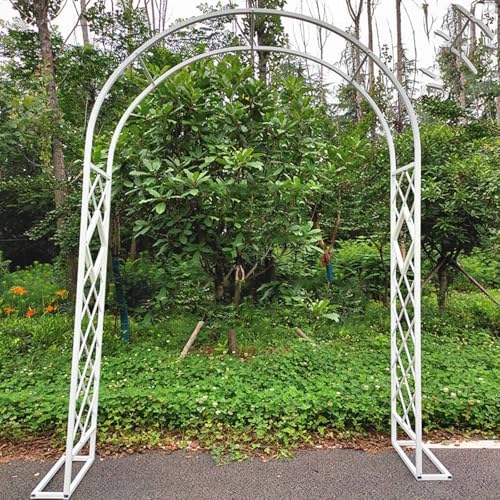 Metal Garden Arch Pergola Arbor for Climbing Plants - 7.5ft High, 4.6ft Wide, Durable Green Steel Frame, Perfect Outdoor Décor for Garden Pathways and Events