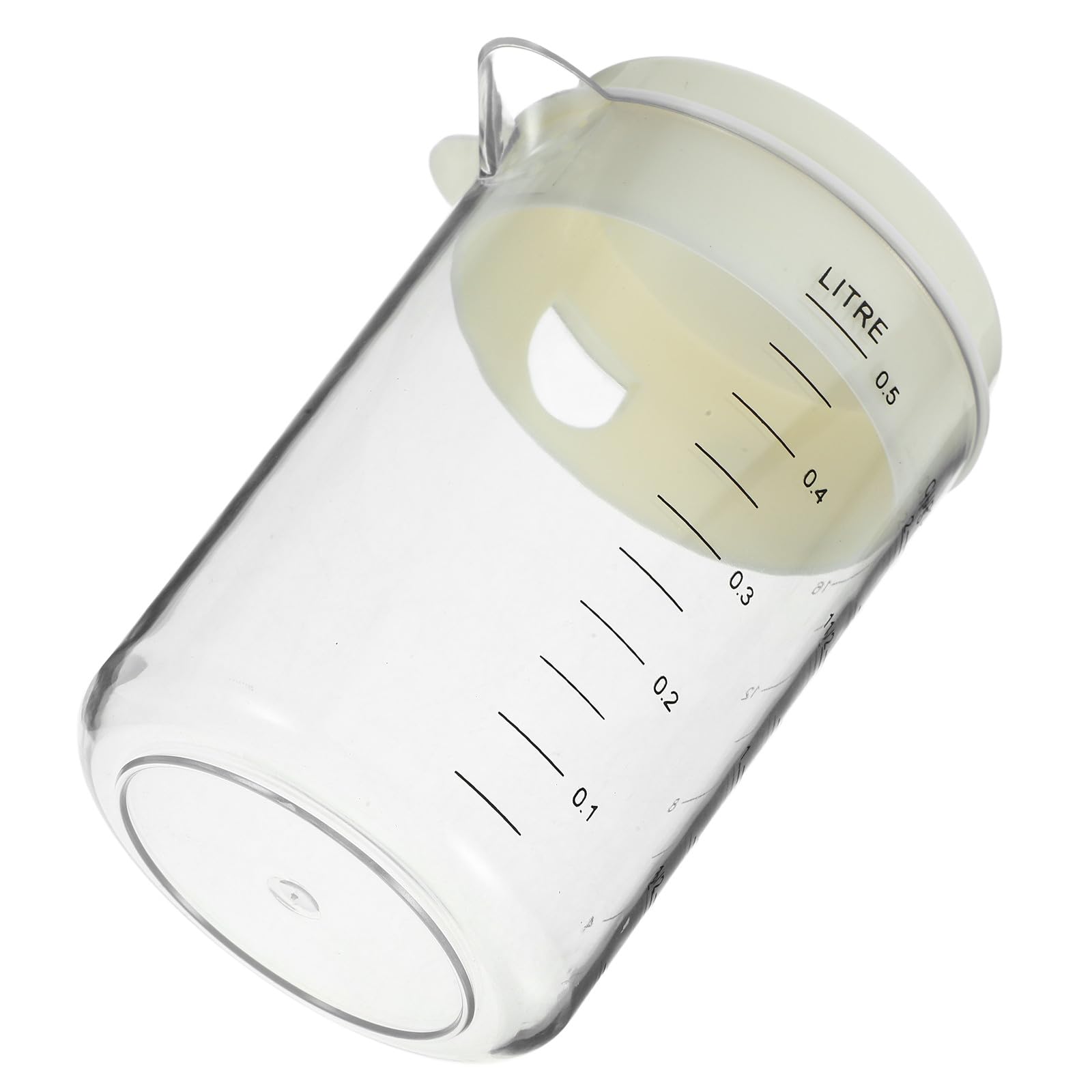 Reusable Measuring Cup with Lid, Large Capacity Plastic Liquid and Flour Powder Graduated Household Mixing and Milk Coffee Measuring Container for Baking and Kitchen Use