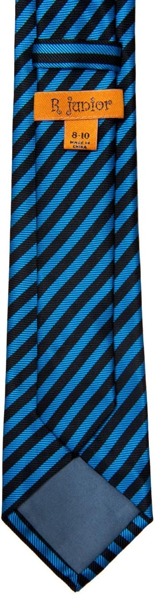 Retreez Striped Woven Microfiber Boy's Tie - 8-10 years