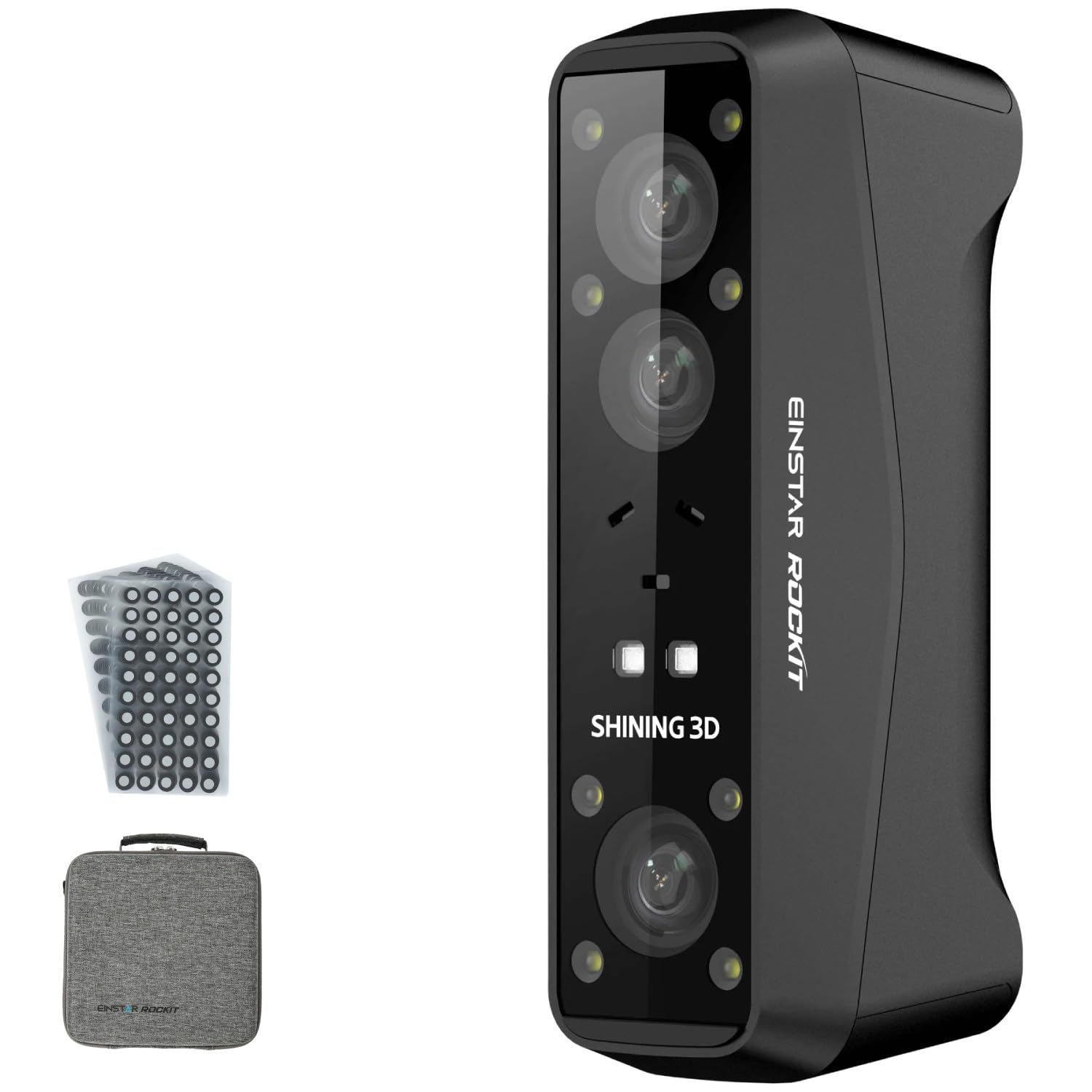 Shining3D [ Einstar Rockit Wireless Laser 3D Scanner ] with Scanning Software, 38 Laser Lines, 7 Parallel Laser Lines, 0.05mm HDR for Reverse Engineering, Manufacturing and Art