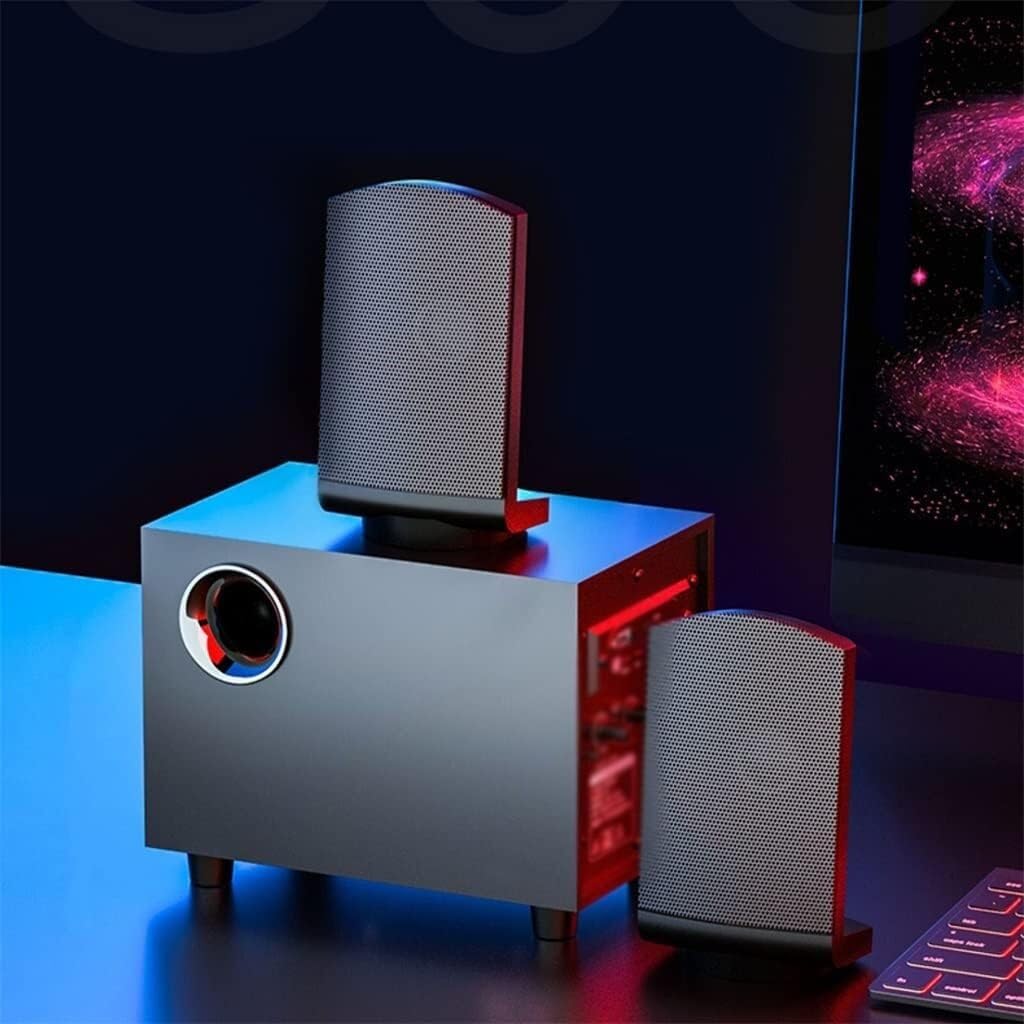 Computer Speakers for Desktop, Computer Audio Desktop Small Speakers Wired Active Subwoofer Laptop Small Speakers Home-image-36