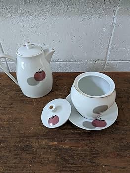 オールドノリタケ　ノリタケ　ティーポット　シュガーポット　日本陶器会社 オールドノリタケ｜アンティークティーセット｜幅14 高14.5