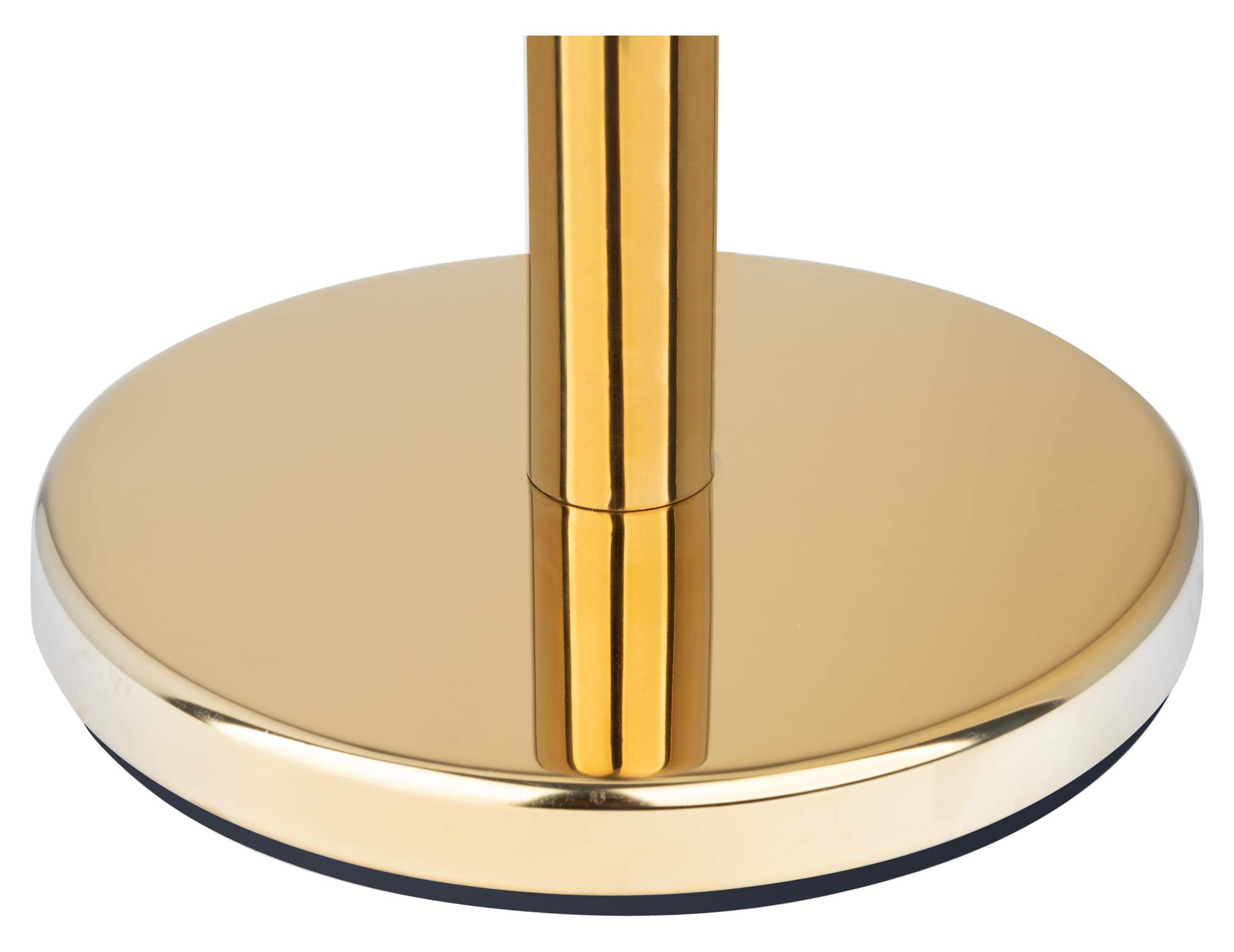 Stagecaptain PLS-150 Deluxe 2.1-150G Absperrständer Personenleitsystem - 2 Edelstahl-Stative und 1 rotes Seil mit 1,5m Länge - Für Konzerte, Ausstellungen, Hotels, Kinos u.v.m. - gold