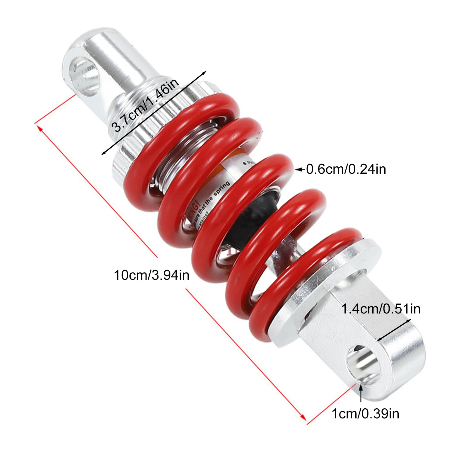Amortiguadores Traseros De Reposición,Suspensiones de Resorte en Aleación de Aluminio de Alta Resistencia | Accesorios Resistentes al Desgaste para Montar, Ciclismo, Viajes y Actividades al