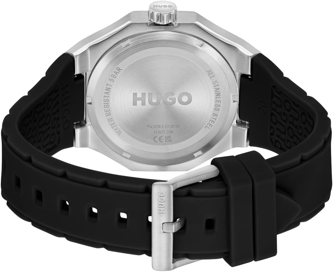 HUGO Men's #Grail Sport Watch – 44mm Stainless Steel Case, Multifunction Movement, Bold Design, Quartz Accuracy, Sporty and Dynamic Style - Gift for Him - Image 4