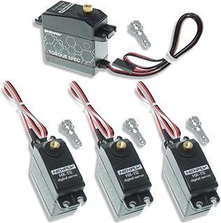 Hexfly by Redcat Torque Spec Servo 4-Pack (Includes Metal Servo Horns) 25KG @ 5V, 35KG @ 7.4V, 42KG @ 8.4V