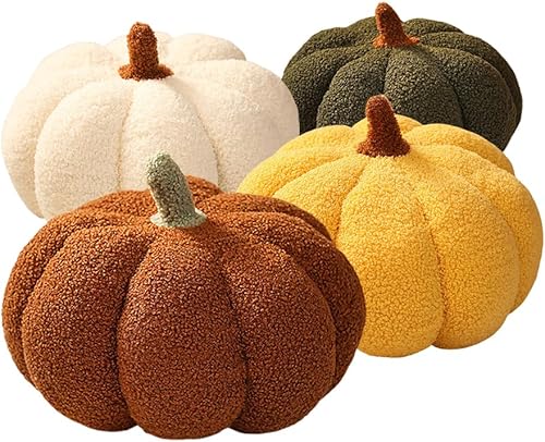Miniatura 7 de Almohada decorativa de calabaza para Halloween o Acción de Gracias, almohada de felpa con forma de calabaza para fiesta, decoración del hogar, cojín