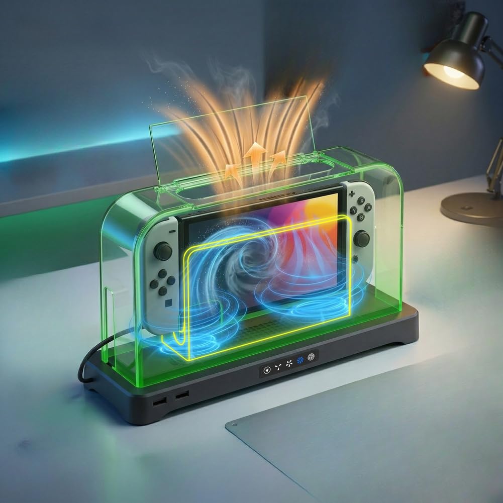 Set di coperture antipolvere per ventola di raffreddamento, per console Nintendo Switch 2, elegante ventola di raffreddamento per NS per display oled