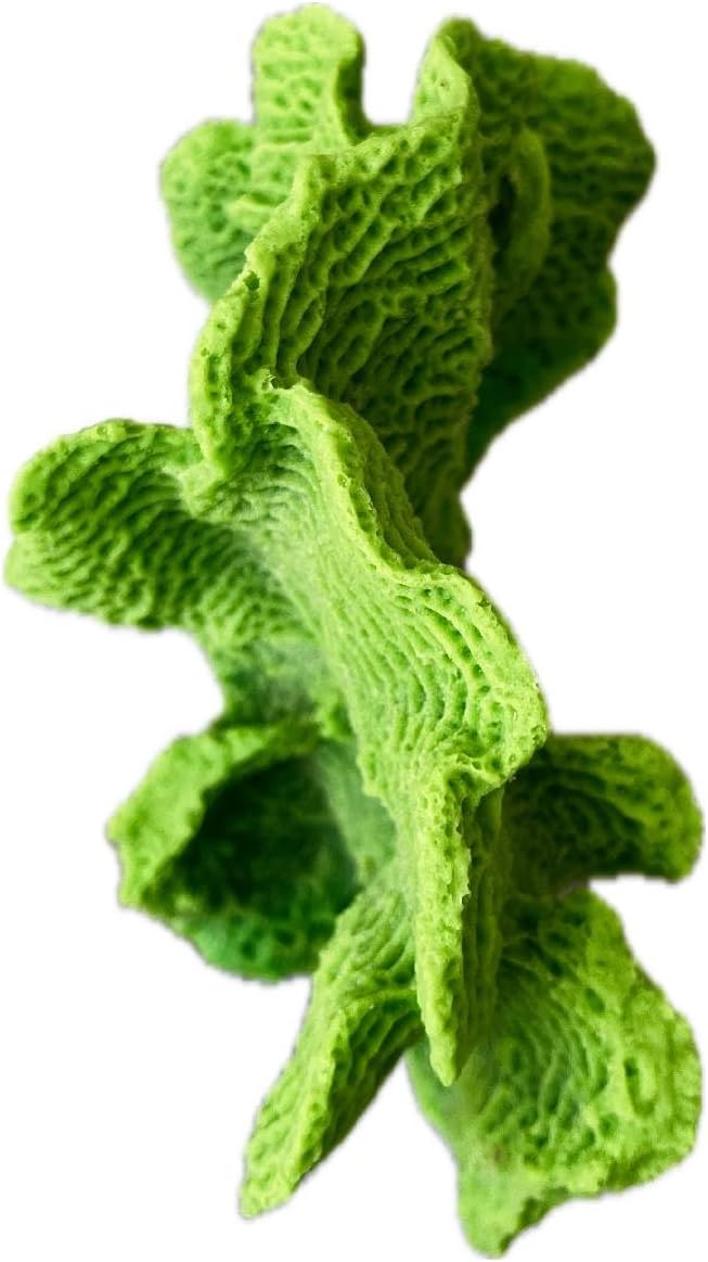 Ocean Aquaria Lettuce Coral – Artificial Coral for Fish Tank & Aquarium Decor #710
