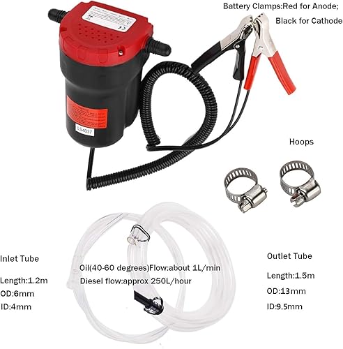 Miniatura 7 de YaeTek Motor de 12 V Excelente. Cambio de aceite. Diesel. Extractor. Pepenar transferencia de succión de la bomba.