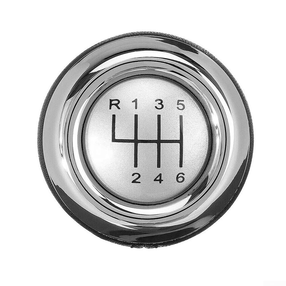 Pomello Cambio 6 Marce Per Mini Cooper R55 R56 R57 R58 R59 R60 R61 - Nero E Argento, Altezza 86mm, Diametro 15mm, Facile Installazione