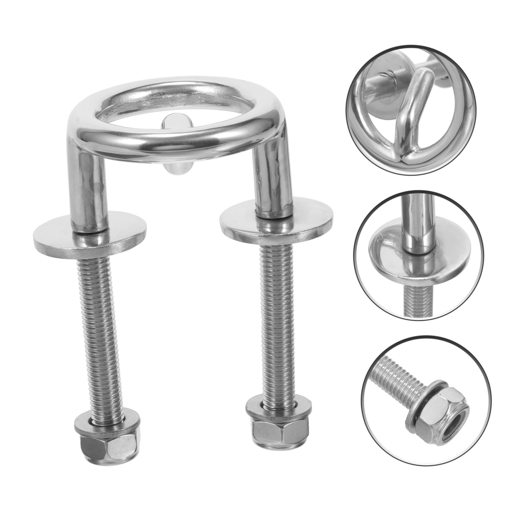 Zerodeko Gancio per Traino Sci Nautico per Sci da Barca in Acciaio Inossidabile Marino Resistente 62mm Accessorio per Sport Acquatici e Barche