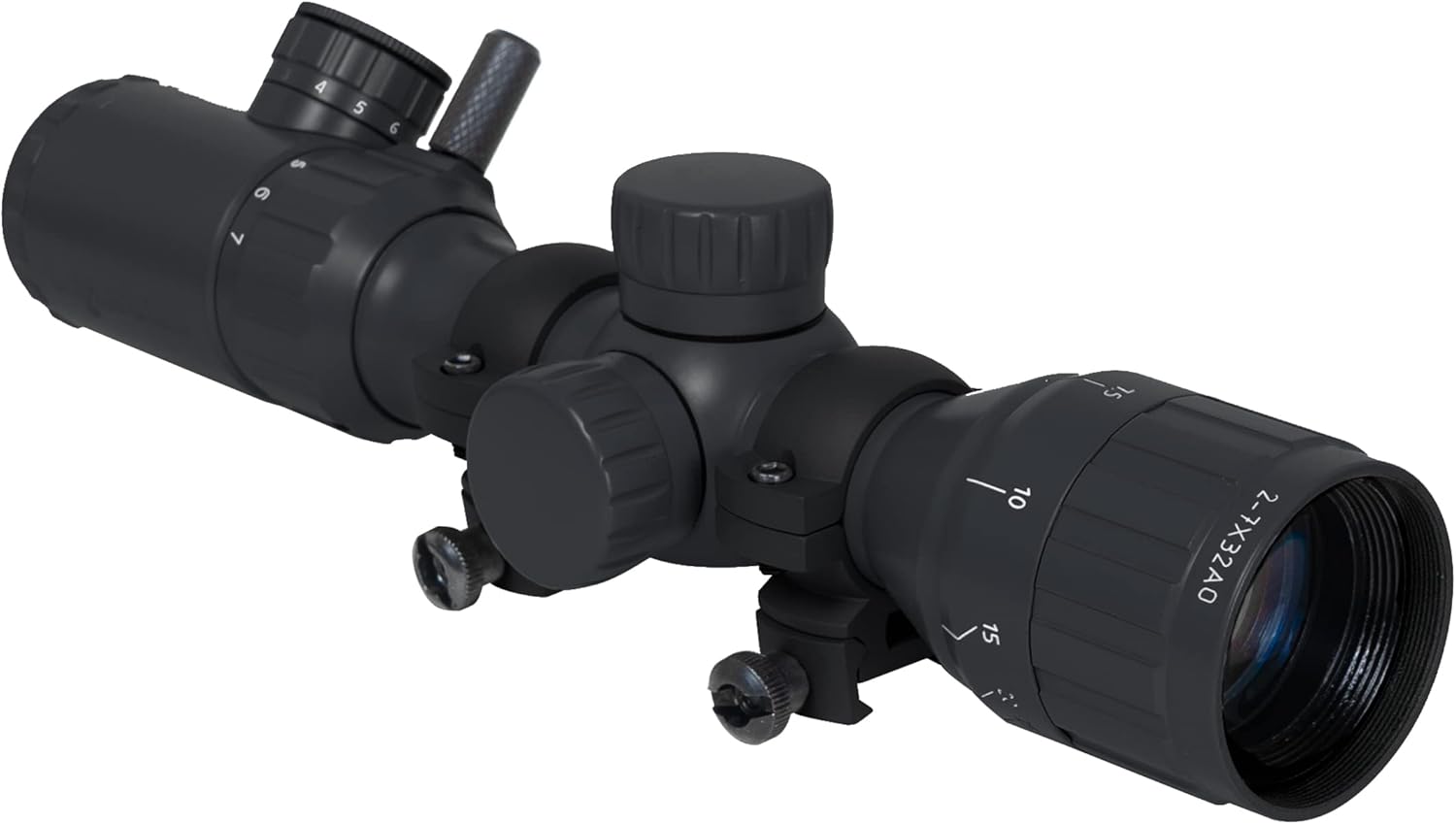 Monstrum Tactical 27x32 AO Rifle Scope with Illuminated Range Finder