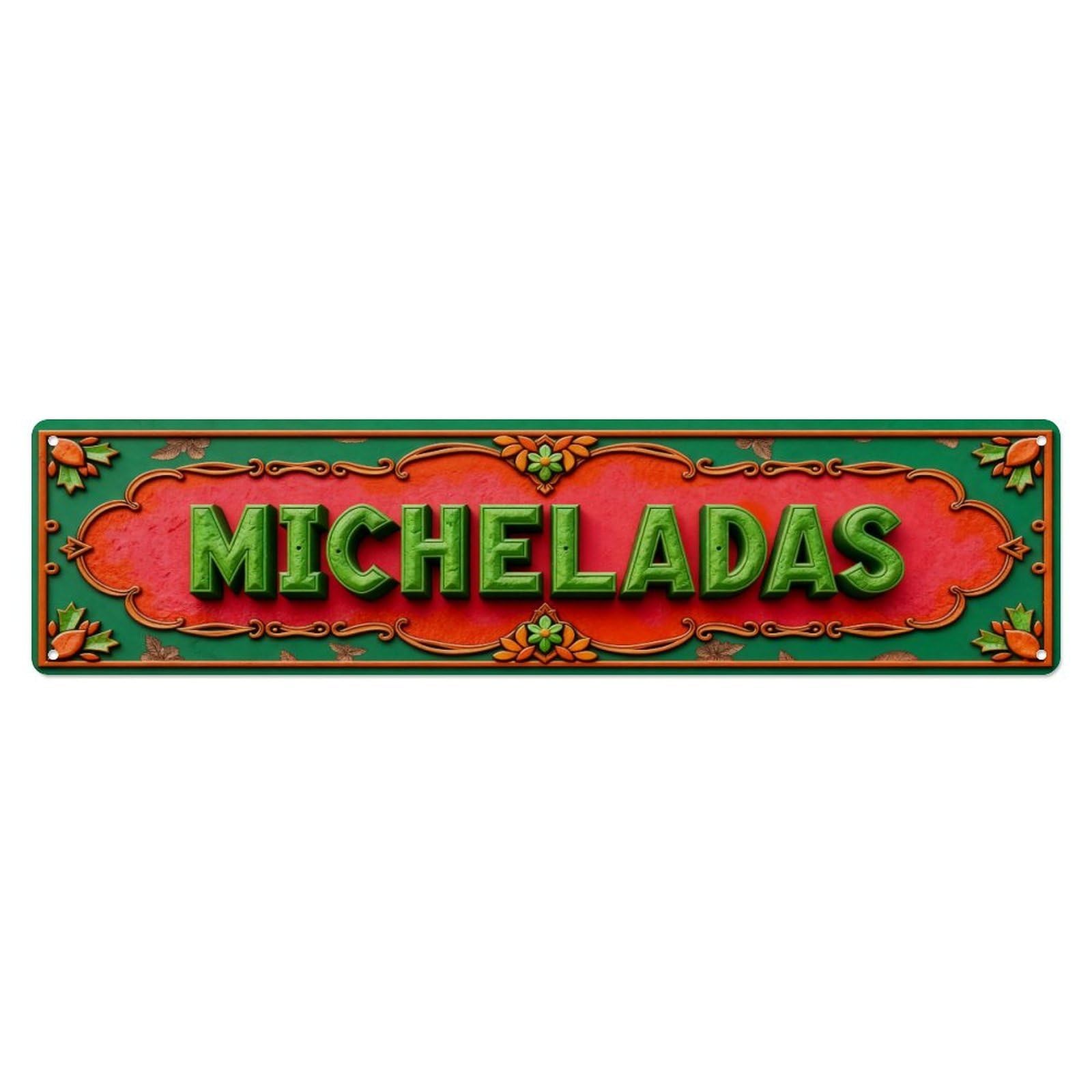 Colorful Ornate Design With Text Metal Tin Sign Plaque