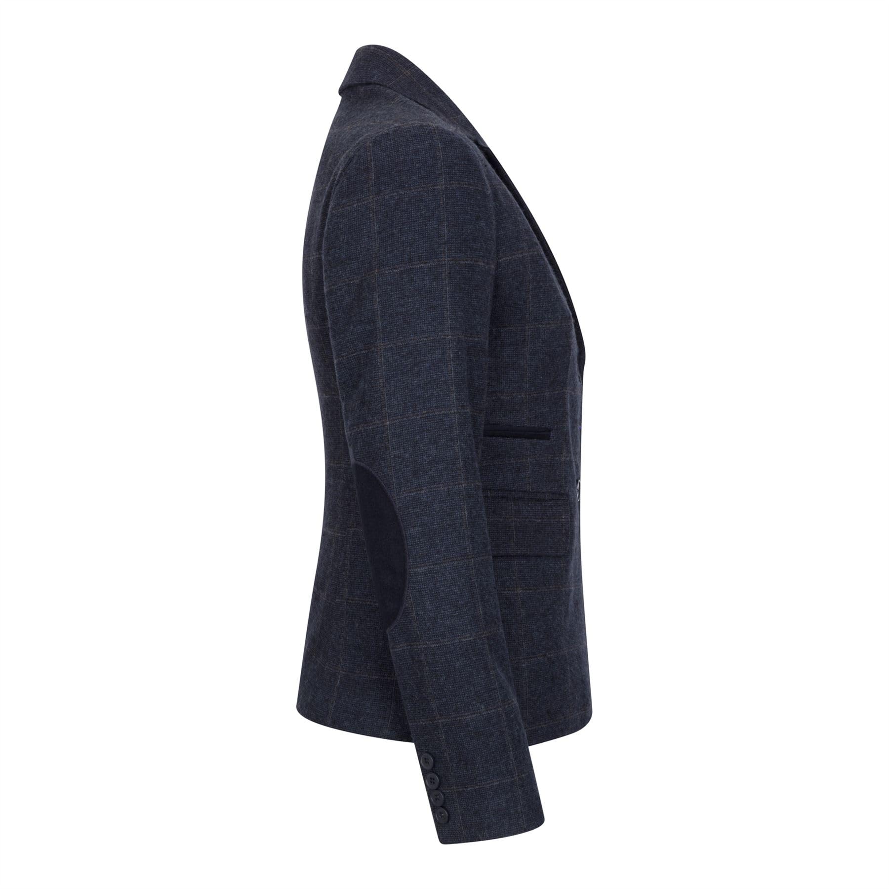 TruClothing.com Damen Blazer Wollmischung Tweed Fischgrät kariert Tailored Fit Damen Landhaus Jacke
