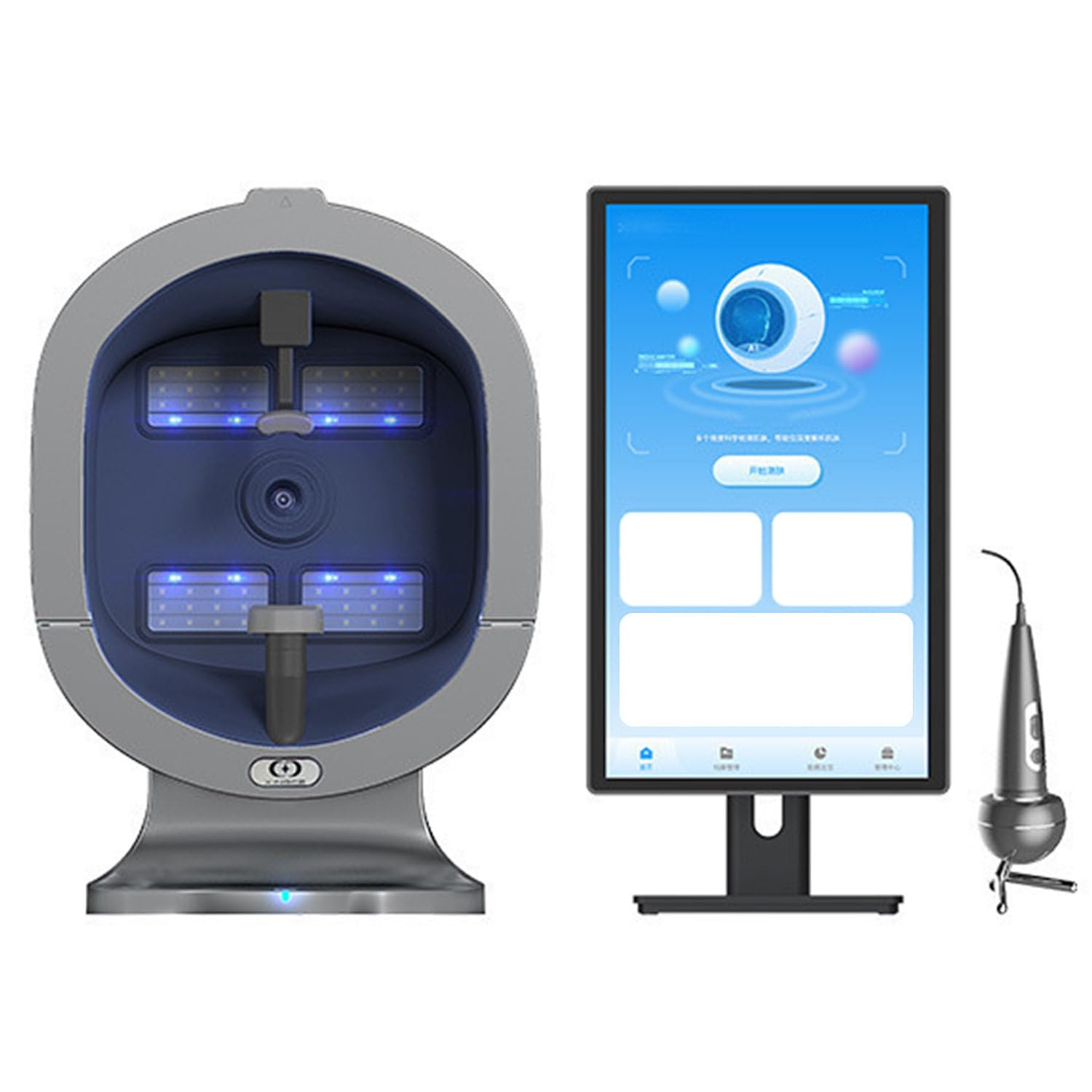 GTANND Skin Analyzer Machine,Ai Skin Imaging,Multi-Light Detection,Face & Scalp Scanner For Acne, Aging, Pigmentation, Sensitivity,Supports 20 Languages,Home & Salon Use 21.5