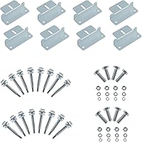 Vista 1 de JJN Soportes de montaje en panel solar, 2 juegos de 8 unidades de soportes de montaje de panel solar, soportes de aluminio ligero sin corrosión