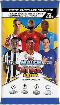 2023/24 Topps Match Attax Extra 12 Card Booster Pack - Look for Lamin Yamas Rookie Cards, Authentic Autographs and more