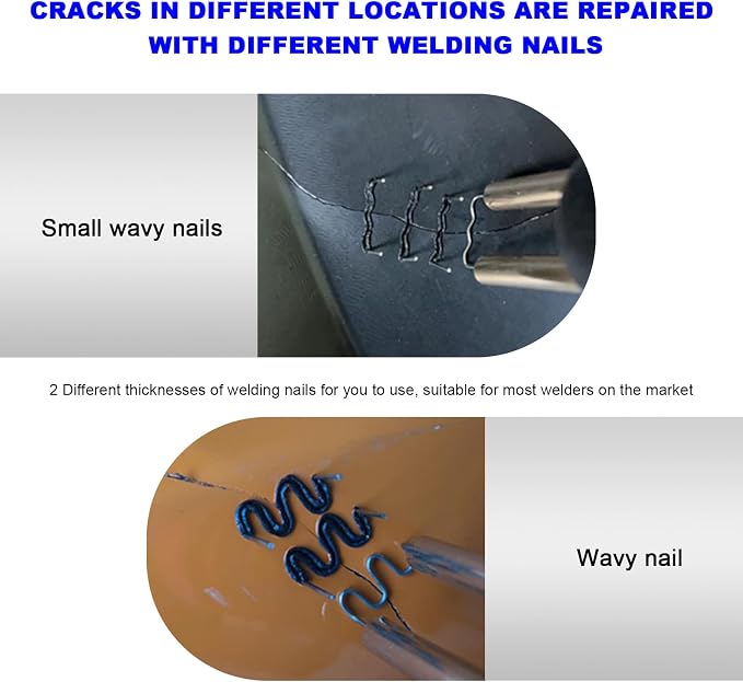 500 electrodos de soldadura de grapas para reparación de parachoques miniatura 3
