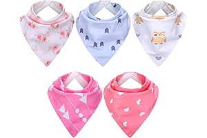 5 Pack Adult Drool Bandana Bibs Soft Large Absorbent Bibs for Special Needs