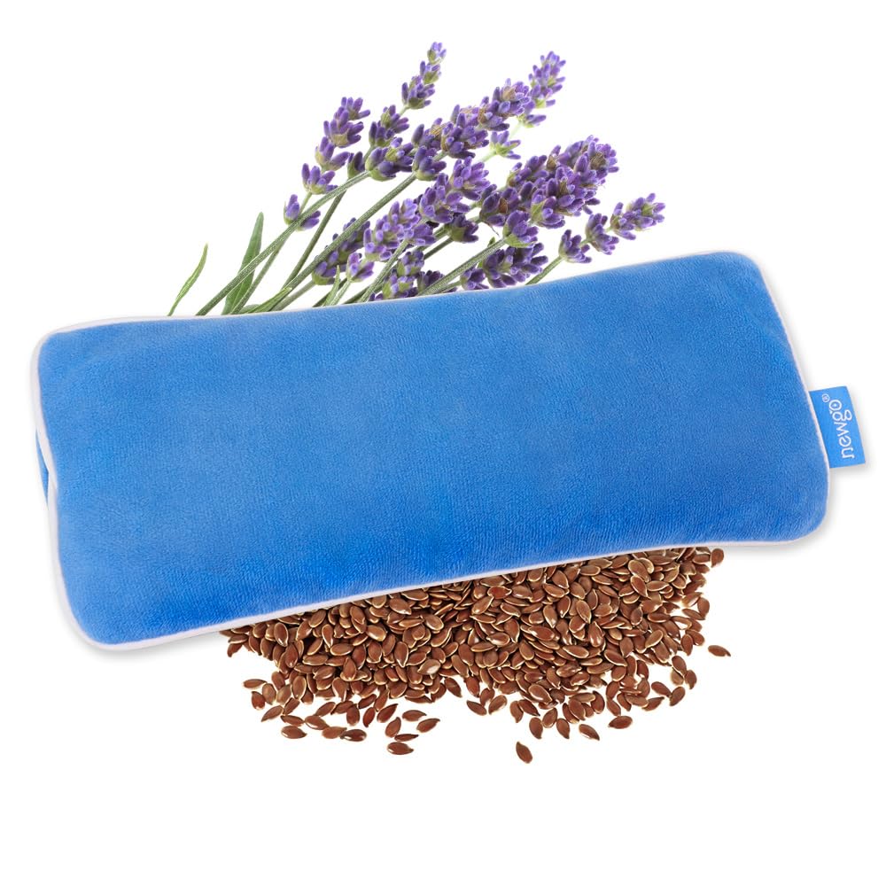 Newgo Mascarilla para ojos en seco suave cojín de ojos con lavanda y semillas de lino para yoga, relajación y meditación