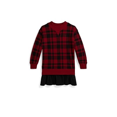 Polo Ralph Lauren Kids Buffalo Check Fleece Dress (Toddler/Little Kid) Girl