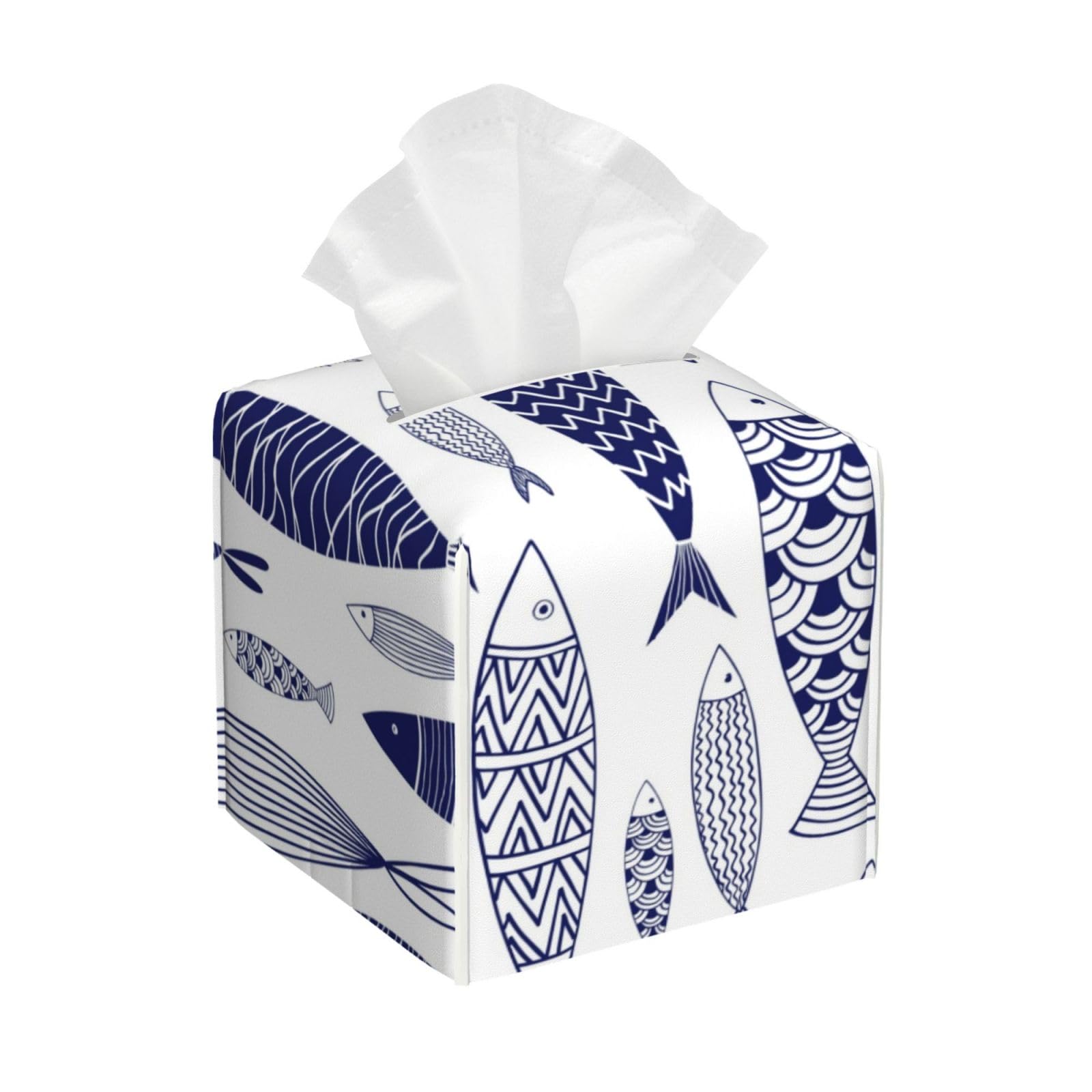 Xingfox As Pic Fish Tissue Box Cover, Fashionable Decorative Storage Box, Suitable For Most Places