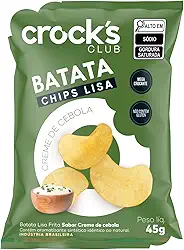 Crocks Club Batata Chips Sabor Creme De Cebola 45G