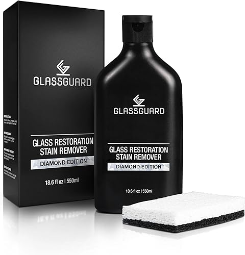 GlassGuard Removedor de manchas de restauración de vidrio para limpiar puertas de ducha | Limpiador de vidrio para manchas de agua dura, manchas de