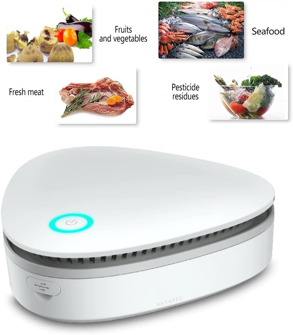 Hayatec Portable Sterilizer XD001 with various food items