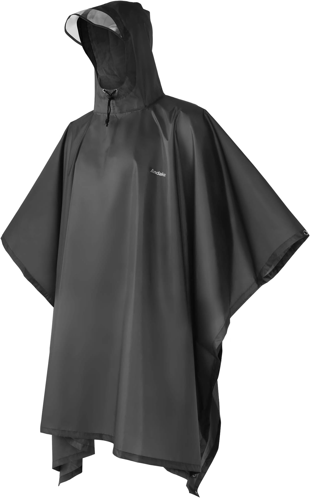 Andake Reusable Rain Poncho for Women Men Hooded and Portable,Multifunctional Super Waterproof and Durable Raincoat for Hiking,Camping,Fishing,Cycling and More