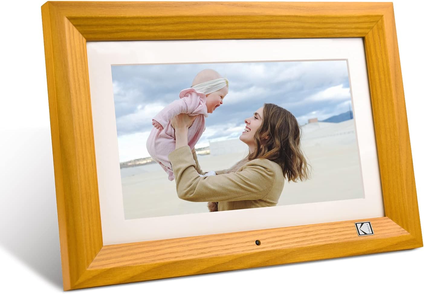 Kodak 10.1 Inch Wood Digital Picture Frame with Remote Control, IPS Screen HD Display, Auto-Rotate, Wall Mountable, Programmable Auto On/Off, Enjoy Your Precious Moment in Slideshow - Wood : Electronics