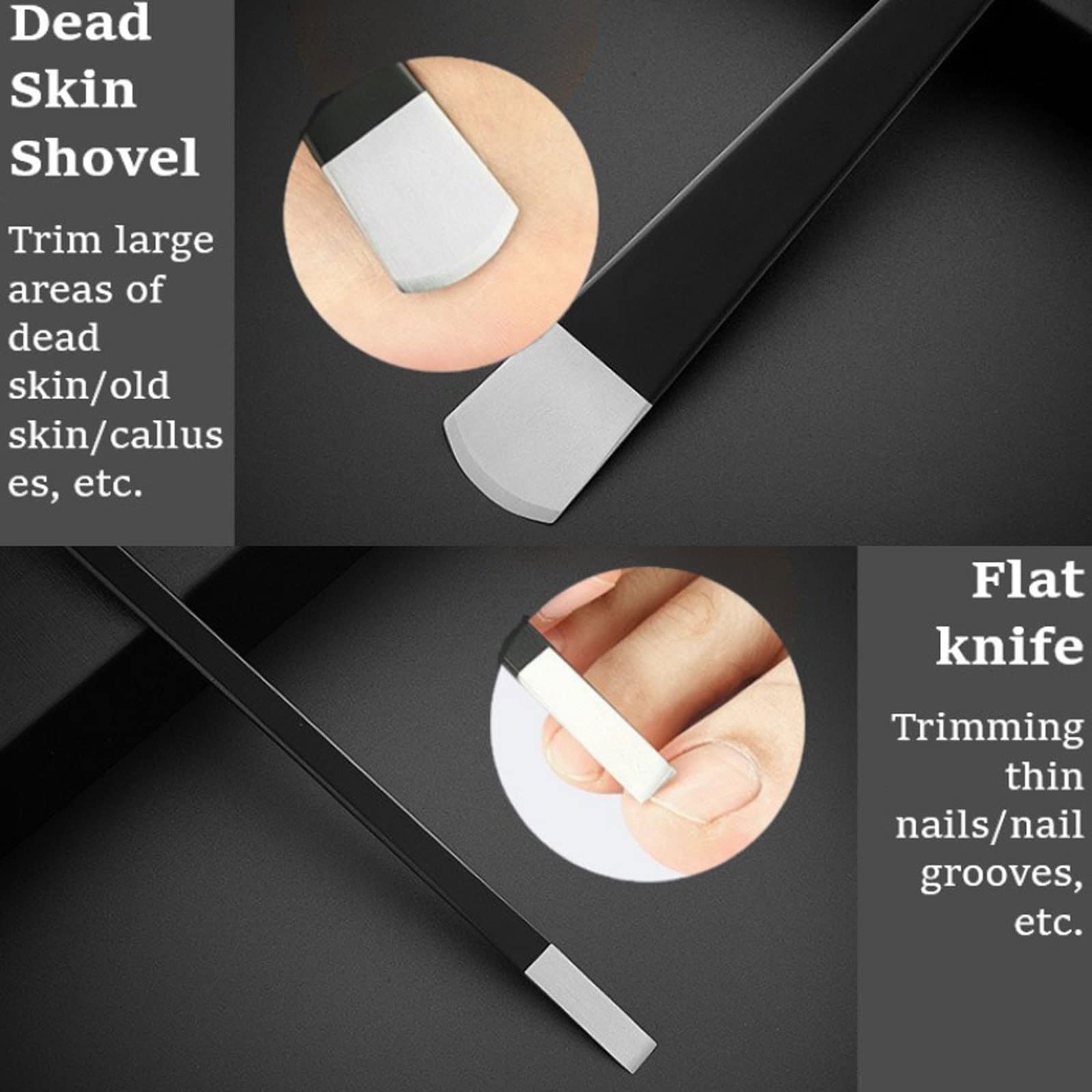 JINGYAN Cortaúñas Conjunto de tijeras pedicura corte uñas profesional gancho águila acero inoxidable Manicura portátil Nail Clipper Herramienta herramientas(Pink)