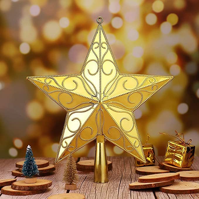 Buy EPARTY1 pcs 7inch Star Tree Topper Christmas Golden Star Tree