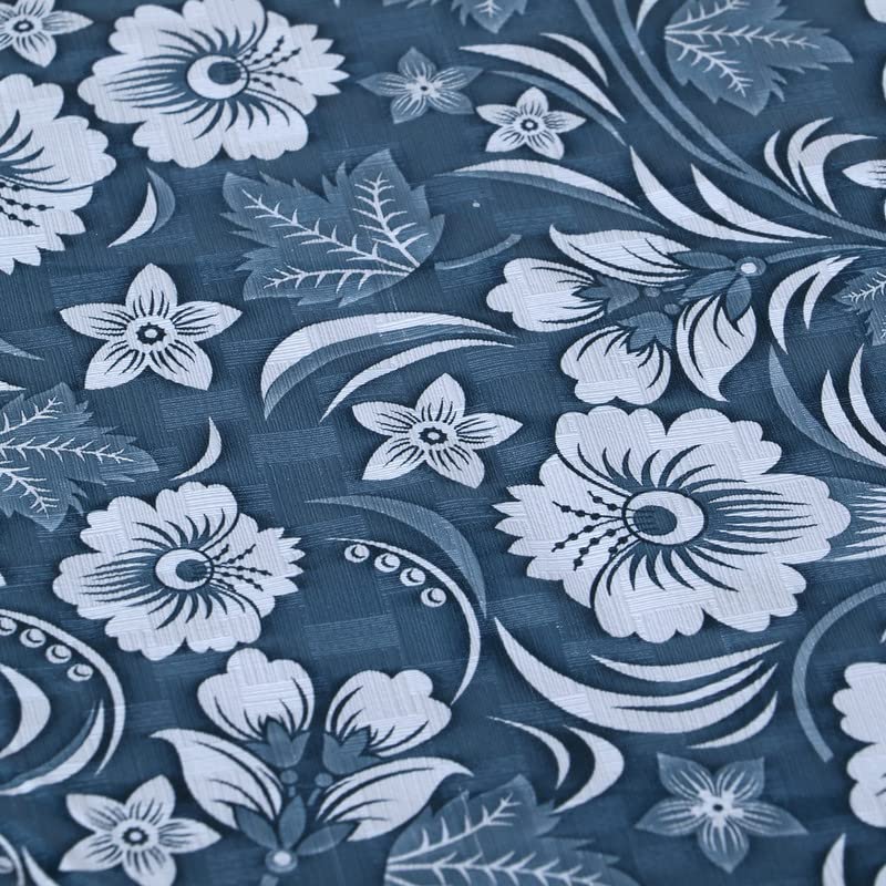 Image of Dakshya Industries Printed PVC Plastic Flowered 4 Seater Round Shape Table Cover (Size- 60 Inches Round)