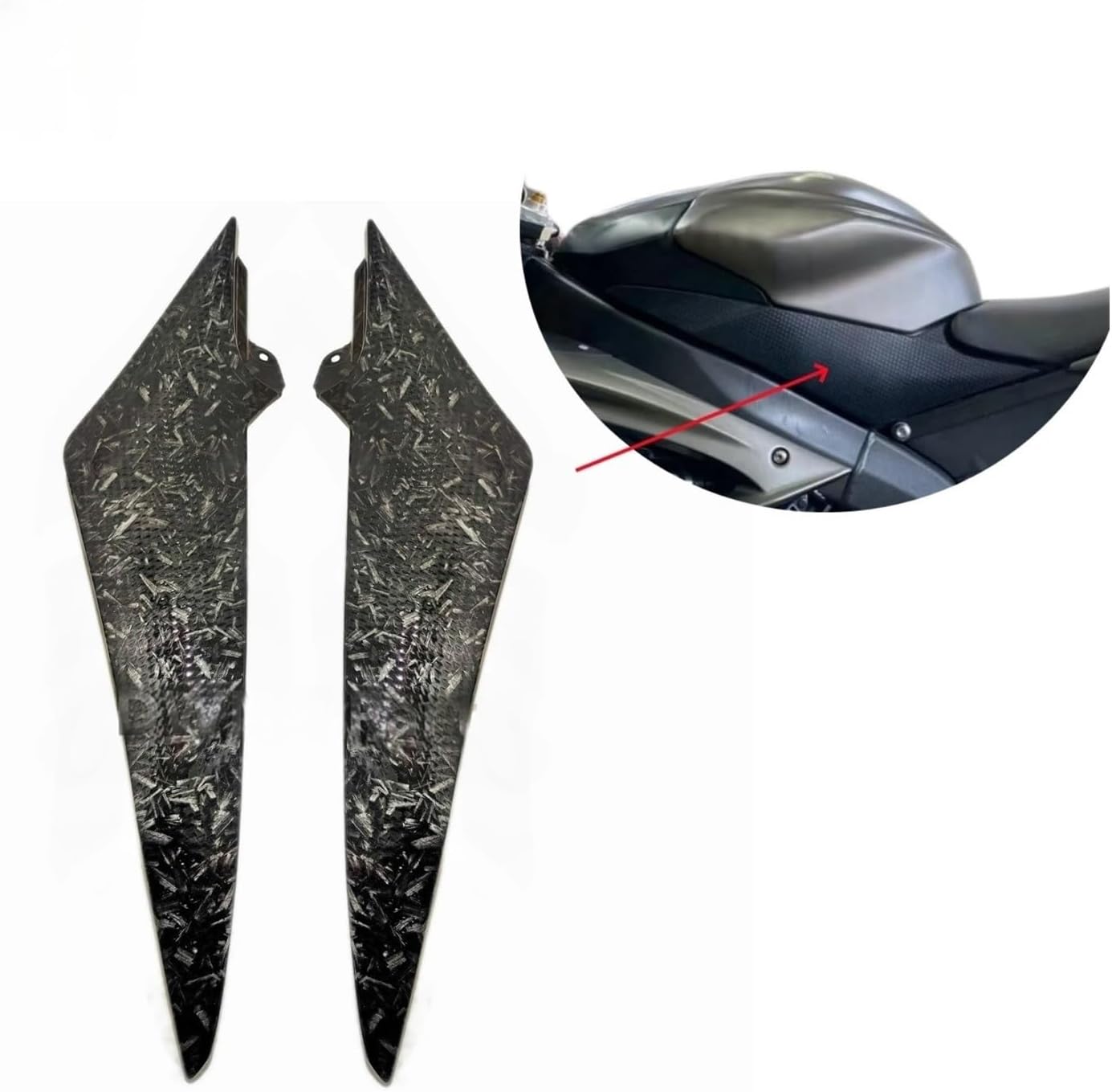 Side Panels Fairing Cover Under Fuel Tank Cover Cowling for YZF R6 2008 2009 2010 2011 2012 2013 2014 2015 2016 Mid Cowl Front Side Fairing