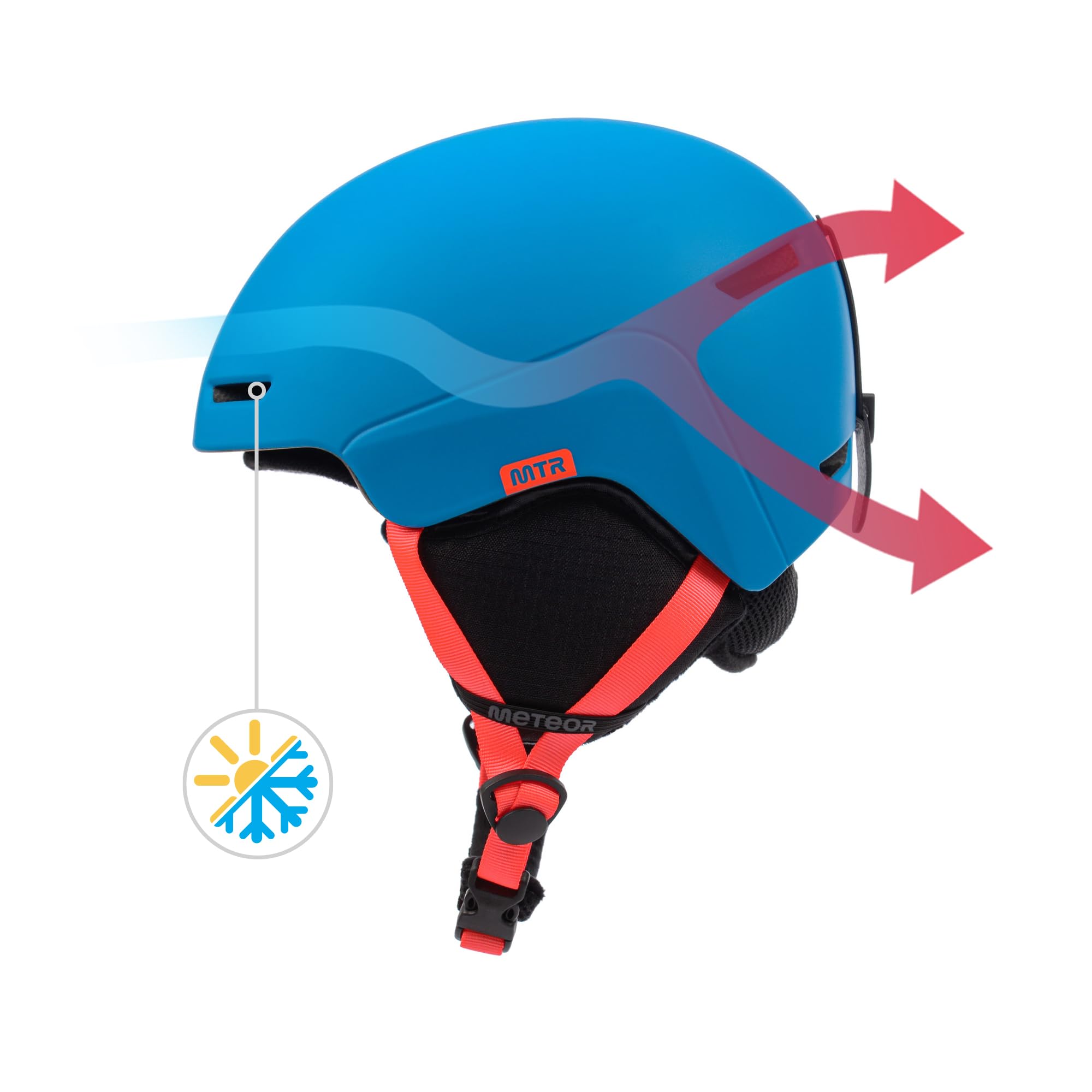 meteor Casco de Esquí y Snowboard para Niños Niñas - Helmet para Jóvenes y Adultos - Casco de Seguridad Deportes de Invierno