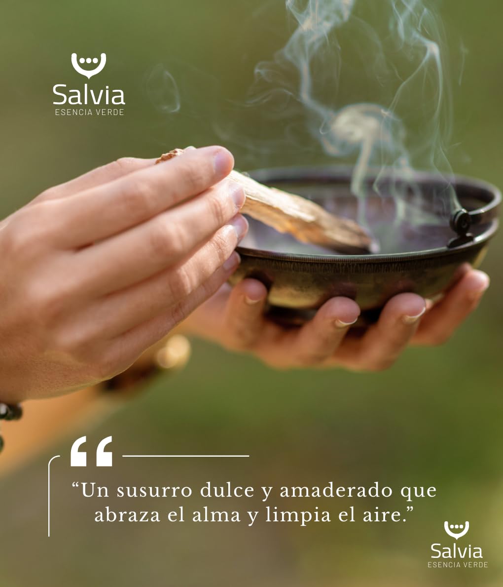 SALVIA Palo Santo naturalne kadzidło, 50 g, około 5-7 sztuk, kadzidełka naturalne, gatunek drzewa, które dobrze się palą, oryginalny produkt z Peru, święte drewno, czyste drewno do czyszczenia energii