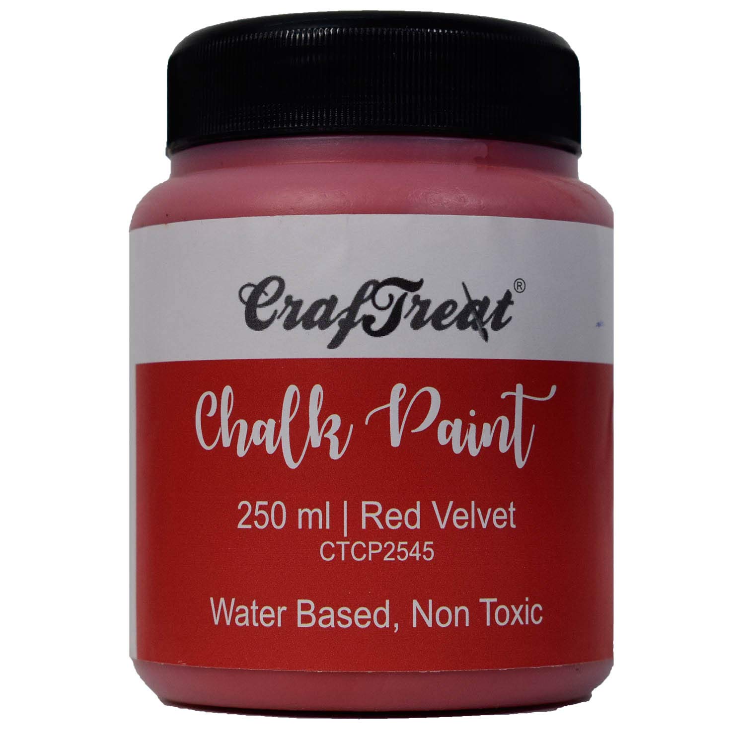 CrafTreat Red Velvet Chalk Paint for Wood Furniture, Decoupage, Wall